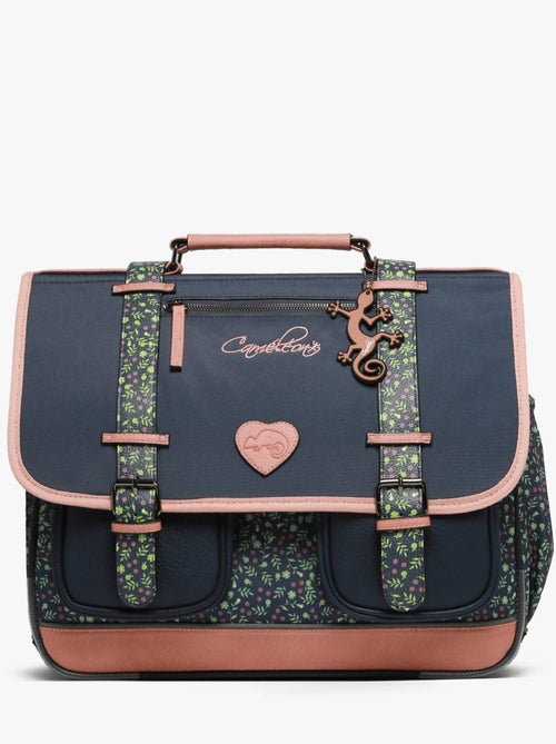 Cartable scolaire 41cm Caméléon Vintage Fantasy avec 3 compartiments - CM1/CM2 - Kiabi