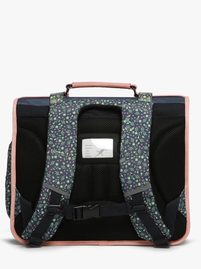 Cartable scolaire 41cm Caméléon Vintage Fantasy avec 3 compartiments - CM1/CM2 Bleu Rose foncé - Kiabi