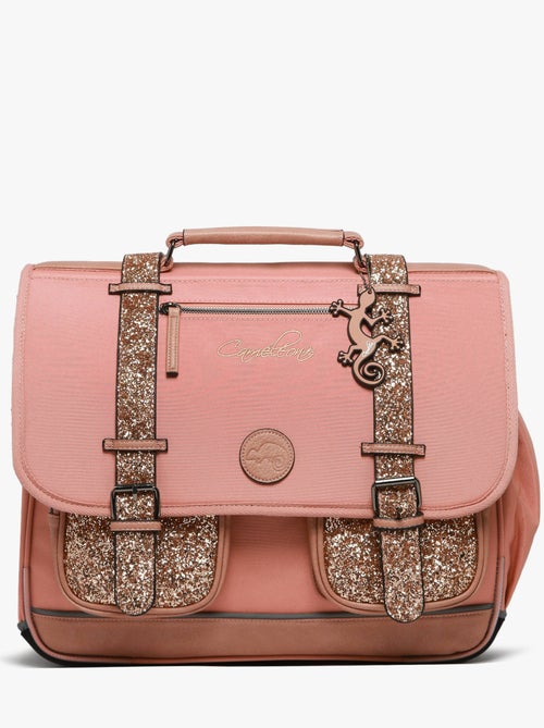 Cartable scolaire 41cm Caméléon Vintage Fantasy avec 3 compartiments - CM1/CM2 - Kiabi