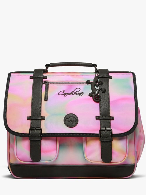 Cartable scolaire 41cm Caméléon Vintage Fantasy avec 3 compartiments - CM1/CM2 - Kiabi