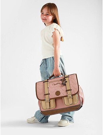 Cartable scolaire 41cm Caméléon Vintage Fantasy avec 3 compartiments - CM1/CM2