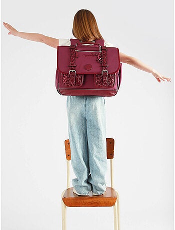 Cartable scolaire 41cm Caméléon Vintage Fantasy avec 3 compartiments - CM1/CM2