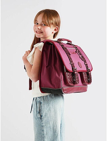 Cartable scolaire 41cm Caméléon Vintage Fantasy avec 3 compartiments - CM1/CM2
