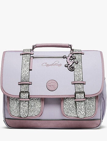 Cartable scolaire 41cm Caméléon Vintage Fantasy avec 3 compartiments - CM1/CM2