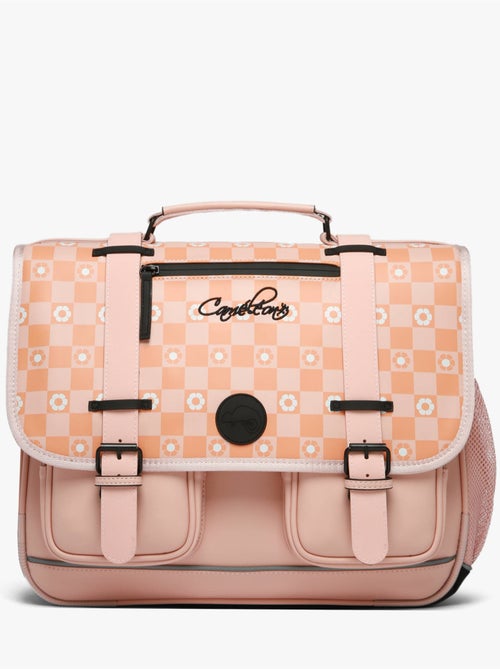 Cartable scolaire 41cm Caméléon Vintage North avec 3 compartiments - CM1/CM2 - Kiabi