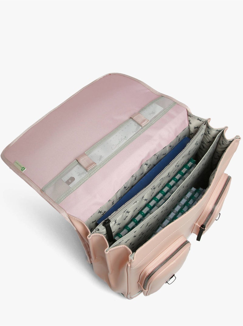 Cartable scolaire 41cm Caméléon Vintage North avec 3 compartiments - CM1/CM2 Abricot - Kiabi