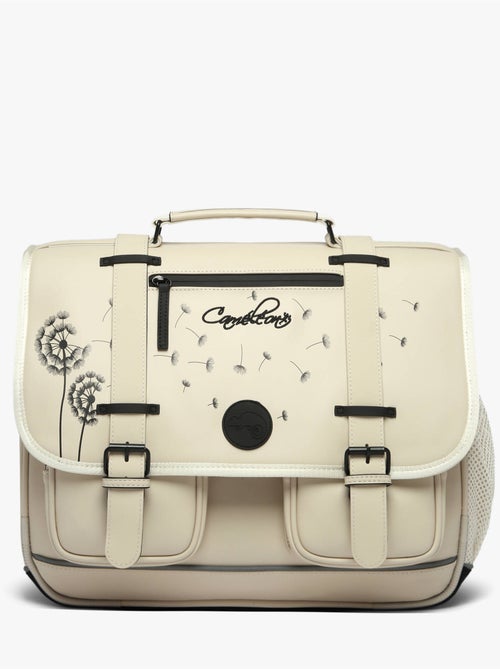 Cartable scolaire 41cm Caméléon Vintage North avec 3 compartiments - CM1/CM2 - Kiabi