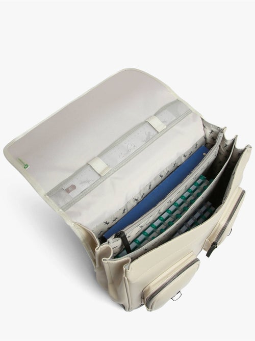 Cartable scolaire 41cm Caméléon Vintage North avec 3 compartiments - CM1/CM2 - Kiabi