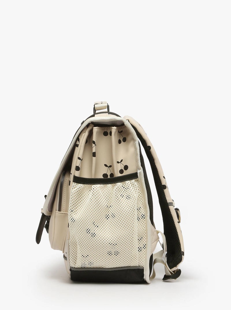 Cartable scolaire 41cm Caméléon Vintage North avec 3 compartiments - CM1/CM2 Beige/Noir - Kiabi