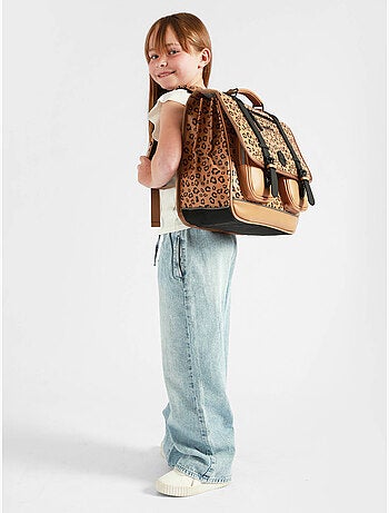 Cartable scolaire 41cm Caméléon Vintage North avec 3 compartiments - CM1/CM2