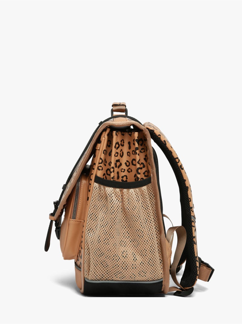Cartable scolaire 41cm Caméléon Vintage North avec 3 compartiments - CM1/CM2 Marron tabac - Kiabi