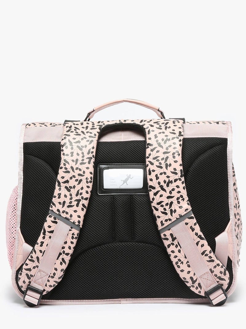 Cartable scolaire 41cm Caméléon Vintage North avec 3 compartiments - CM1/CM2 Rose pastel - Kiabi