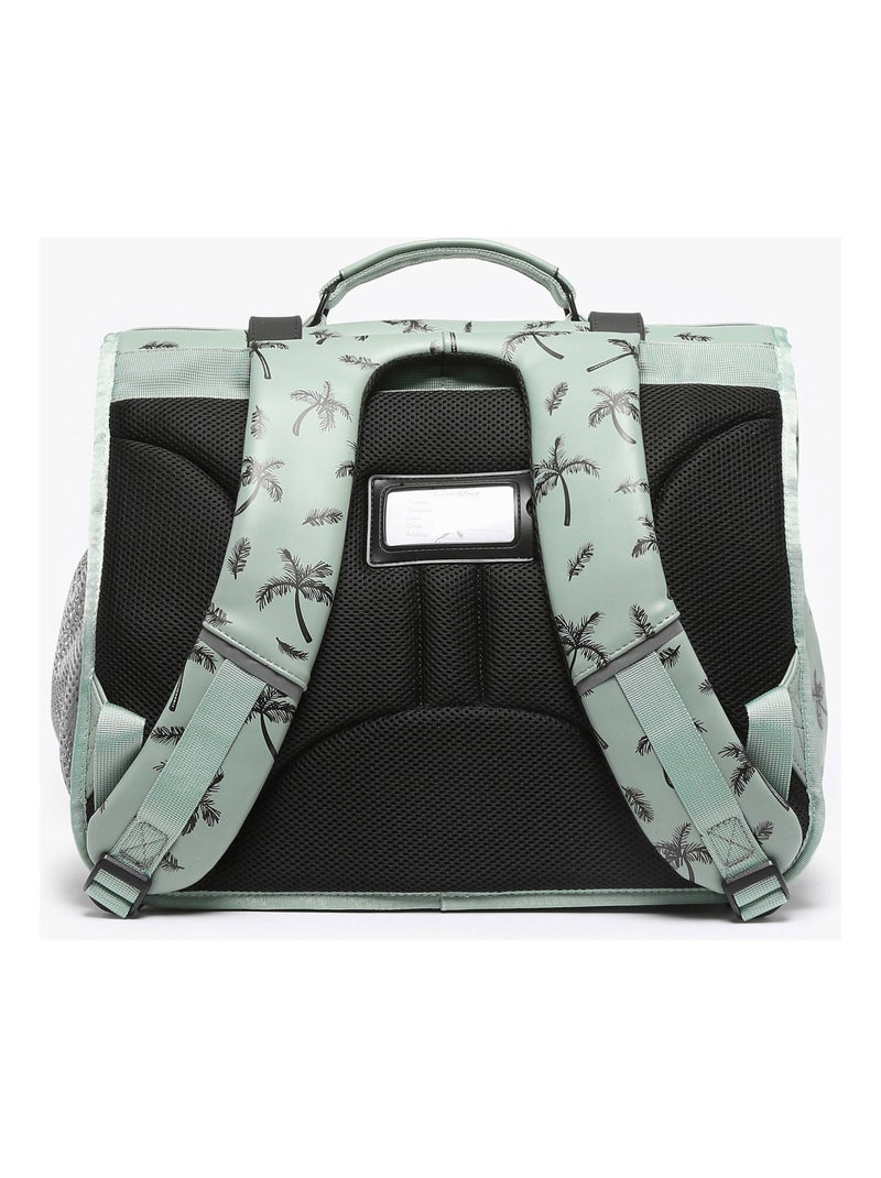 Cartable scolaire 41cm Caméléon Vintage North avec 3 compartiments - CM1/CM2 Vert clair - Kiabi