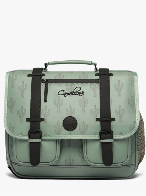 Cartable scolaire 41cm Caméléon Vintage North avec 3 compartiments - CM1/CM2 - Kiabi
