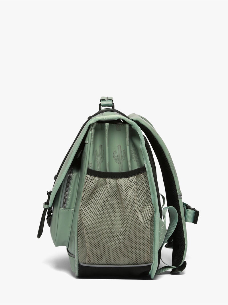 Cartable scolaire 41cm Caméléon Vintage North avec 3 compartiments - CM1/CM2 Vert kaki clair - Kiabi