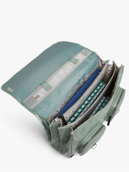 Cartable scolaire 41cm Caméléon Vintage North avec 3 compartiments - CM1/CM2 - Kiabi