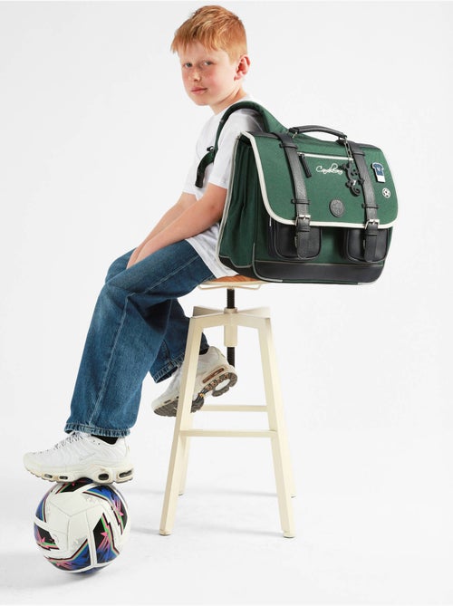 Cartable scolaire 41cm Caméléon Vintage Urban avec 3 compartiments - CM1/CM2 - Kiabi