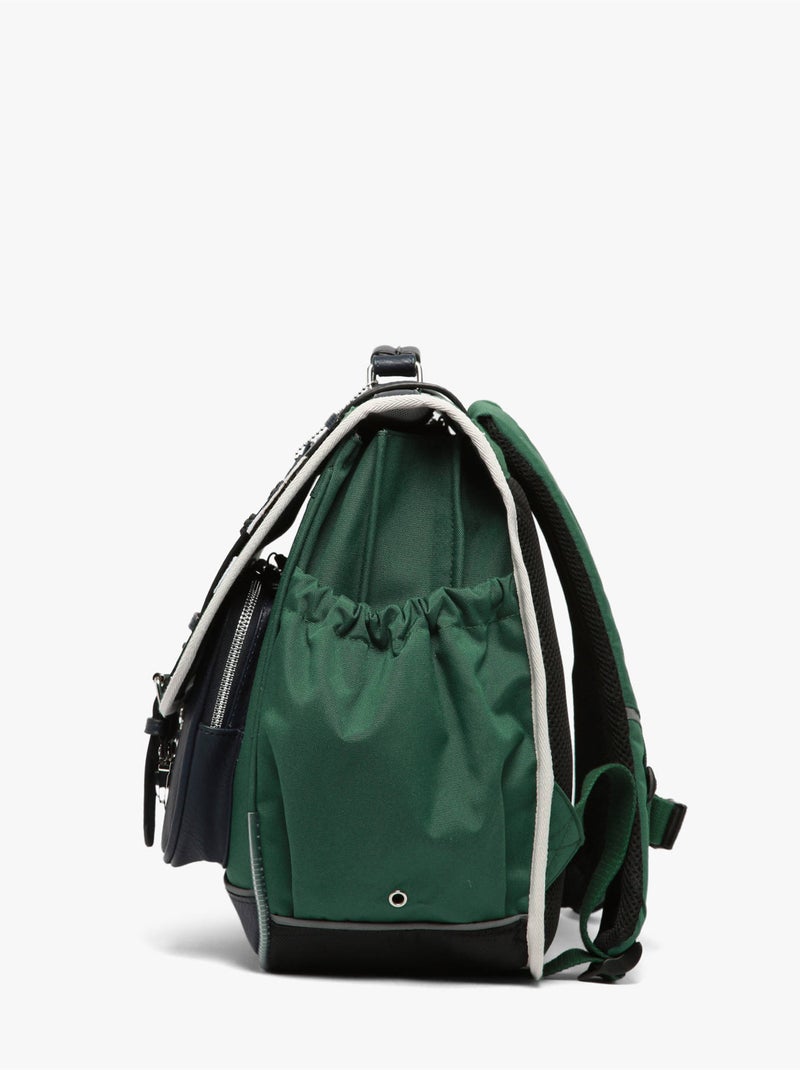 Cartable scolaire 41cm Caméléon Vintage Urban avec 3 compartiments - CM1/CM2 Vert bouteille - Kiabi