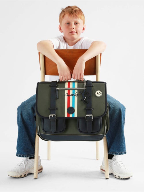 Cartable scolaire 41cm Caméléon Vintage Urban avec 3 compartiments - CM1/CM2 - Kiabi