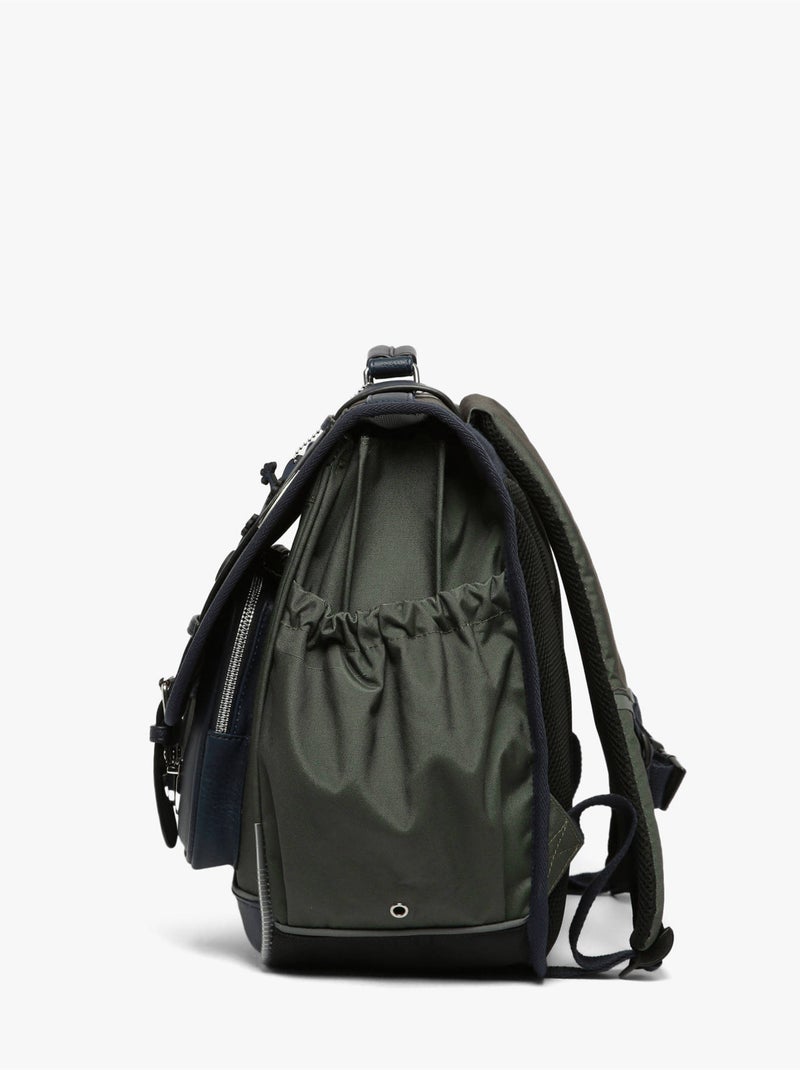 Cartable scolaire 41cm Caméléon Vintage Urban avec 3 compartiments - CM1/CM2 Vert sapin - Kiabi