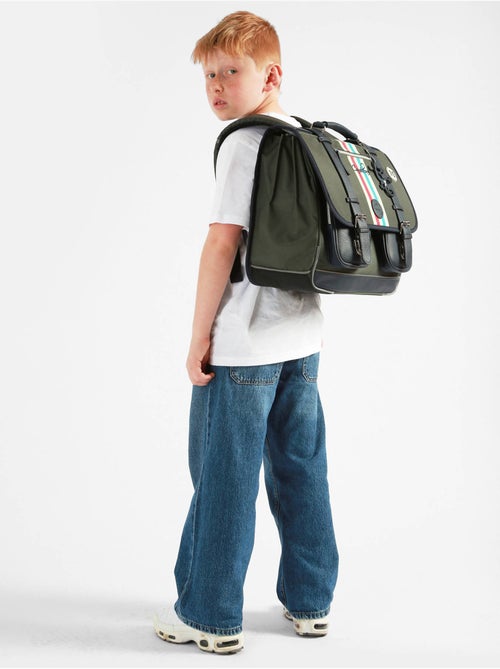 Cartable scolaire 41cm Caméléon Vintage Urban avec 3 compartiments - CM1/CM2 - Kiabi