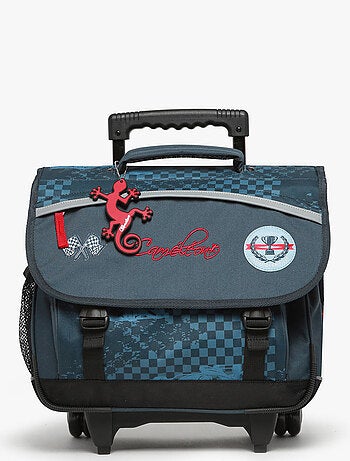 Cartable scolaire à roulettes 38 cm Ligne Basic Caméléon. Intérieur 2 compartiments - CP/CE1/CE2