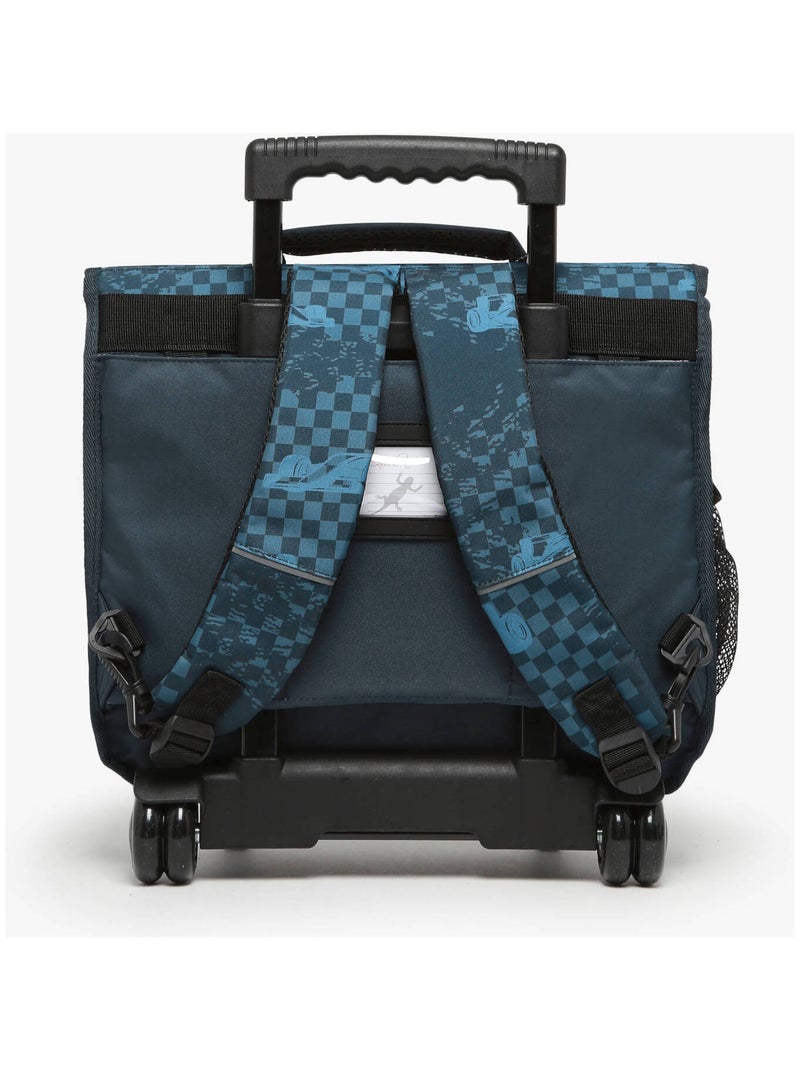 Cartable scolaire à roulettes 38 cm Ligne Basic Caméléon. Intérieur 2 compartiments - CP/CE1/CE2 Bleu Rouge - Kiabi