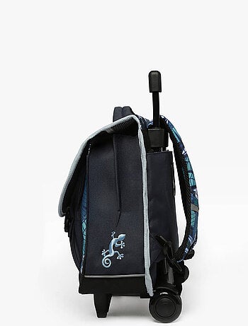 Cartable scolaire à roulettes 38 cm Ligne Basic Caméléon. Intérieur 2 compartiments - CP/CE1/CE2
