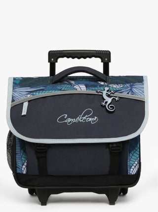 Cartable scolaire à roulettes 38 cm Ligne Basic Caméléon. Intérieur 2 compartiments - CP/CE1/CE2