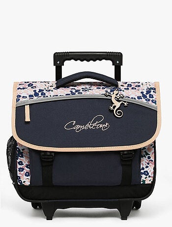 Cartable scolaire à roulettes 38 cm Ligne Basic Caméléon. Intérieur 2 compartiments - CP/CE1/CE2