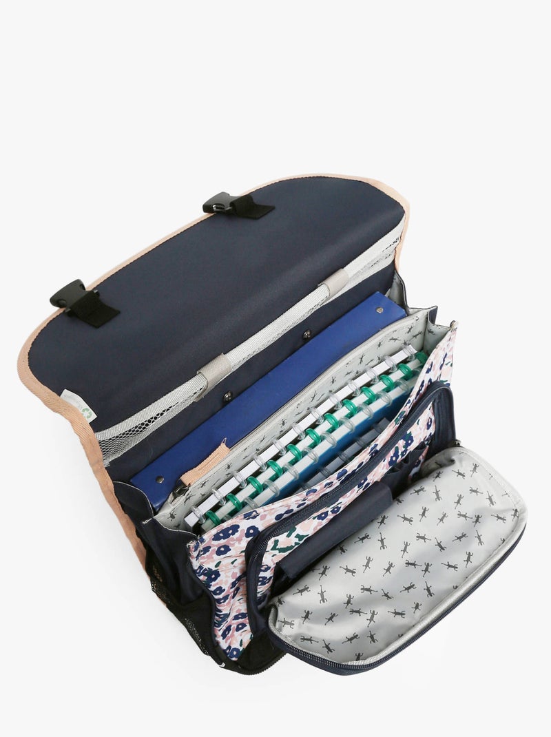 Cartable scolaire à roulettes 38 cm Ligne Basic Caméléon. Intérieur 2 compartiments - CP/CE1/CE2 Noir Rose clair - Kiabi