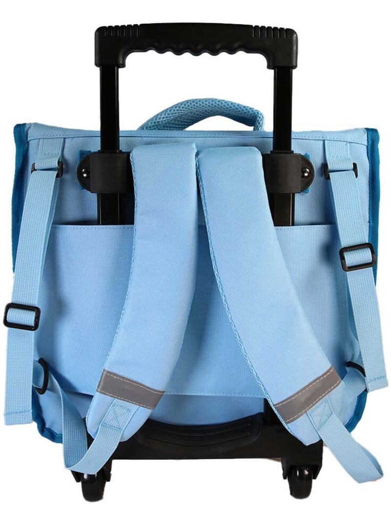 Cartable scolaire à roulettes fille Cybel Licorne 38 cm bleu et rose 2 compartiments primaire Multicolore - Kiabi