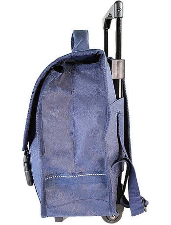 Cartable scolaire à roulettes garçon Dragons 38 cm bleu 2 compartiments