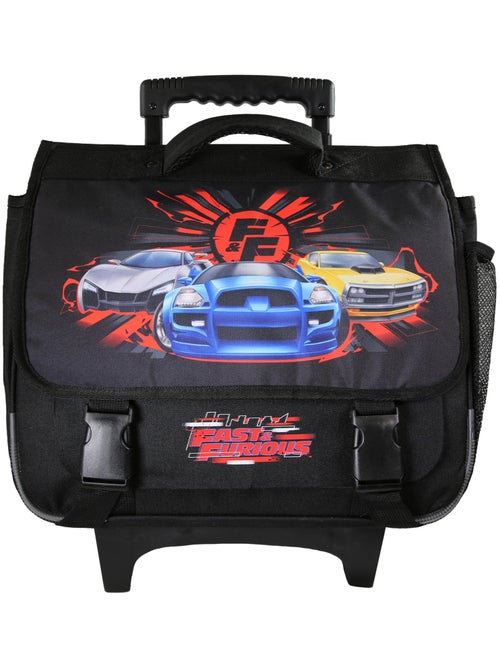 Cartable scolaire à roulettes garçon Fast & Furious 38 cm noir 2 compartiments - Kiabi Cartable scolaire à roulettes garçon Fast & Furious 38 cm noir 2 compartiments - Kiabi