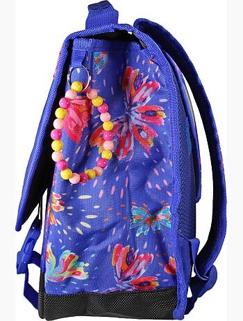 Cartable scolaire fille 38 cm 2 compartiments ETTAVEE Fly With Me bleu violet papillon