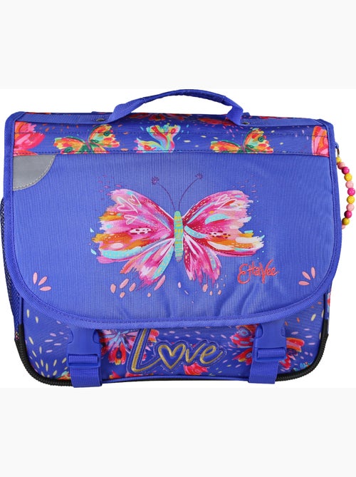 Cartable scolaire fille 38 cm 2 compartiments ETTAVEE Fly With Me bleu violet papillon - Kiabi Cartable scolaire fille 38 cm 2 compartiments ETTAVEE Fly With Me bleu violet papillon - Kiabi