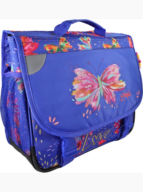 Cartable scolaire fille 38 cm 2 compartiments ETTAVEE Fly With Me bleu violet papillon - Kiabi Cartable scolaire fille 38 cm 2 compartiments ETTAVEE Fly With Me bleu violet papillon - Kiabi