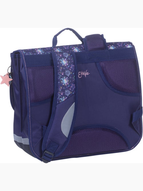Cartable scolaire fille 38 cm 2 compartiments ETTAVEE Moon bleu nuit - Kiabi