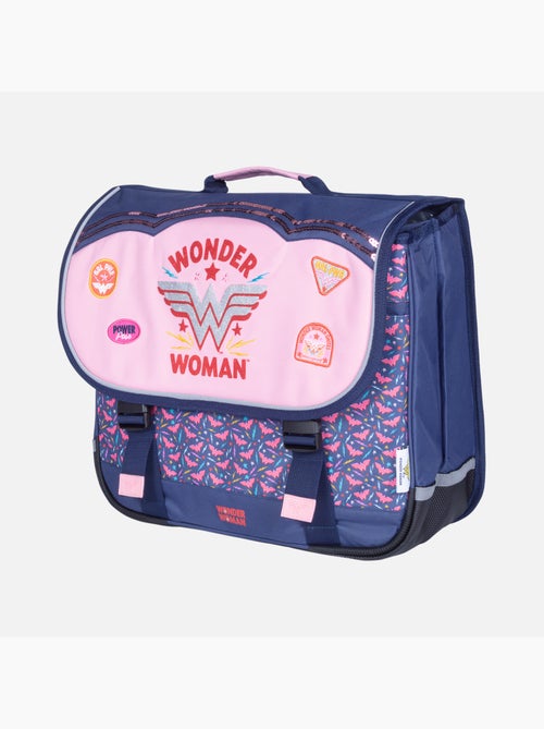 Cartable scolaire fille 38 cm 2 compartiments WONDER WOMAN bleu rose - Kiabi Cartable scolaire fille 38 cm 2 compartiments WONDER WOMAN bleu rose - Kiabi