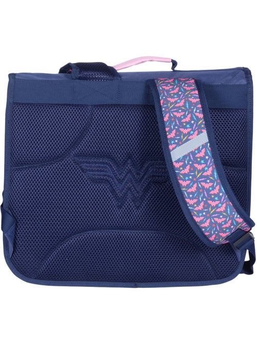 Cartable scolaire fille 38 cm 2 compartiments WONDER WOMAN bleu rose - Kiabi Cartable scolaire fille 38 cm 2 compartiments WONDER WOMAN bleu rose - Kiabi