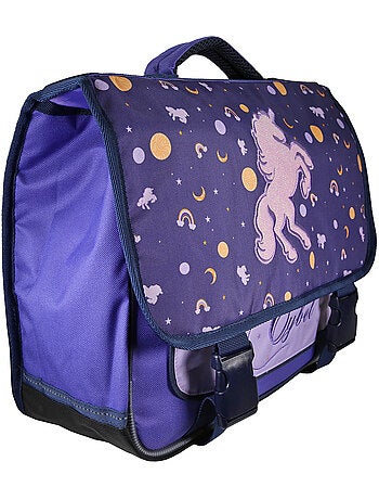 Cartable scolaire fille Cybel Licorne 38 cm violet 2 compartiments