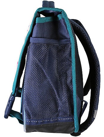 Cartable scolaire fille Lili Lou 38 cm beige et bleu 2 compartiments
