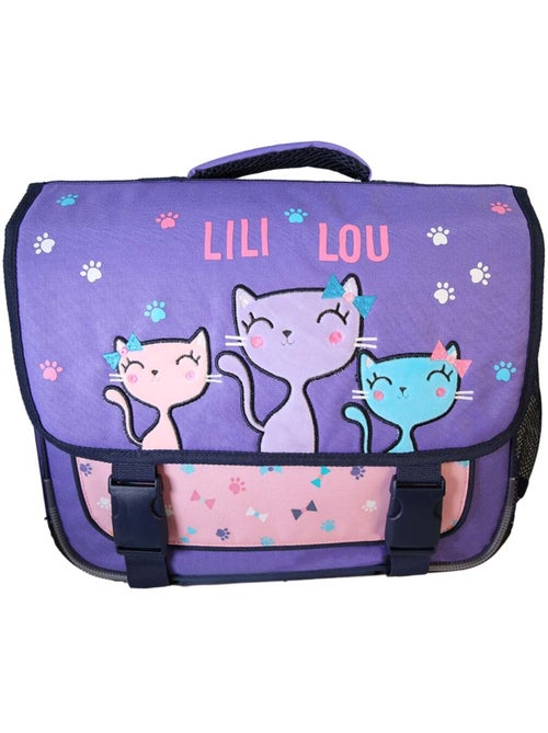 Cartable scolaire fille Lili Lou 38 cm violet 2 compartiments - Kiabi Cartable scolaire fille Lili Lou 38 cm violet 2 compartiments - Kiabi