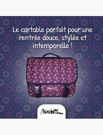 Cartable scolaire fille Miniseri 38 cm violet 2 compartiments