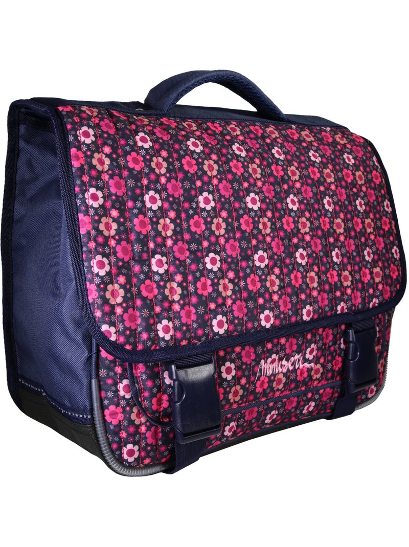 Cartable scolaire fille Miniseri 38 cm violet 2 compartiments Bleu marine - Kiabi