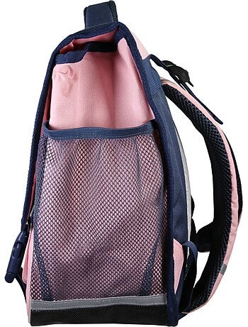 Cartable scolaire fille Phileas Cygne 38 cm – 2 compartiments – Bleu et rose