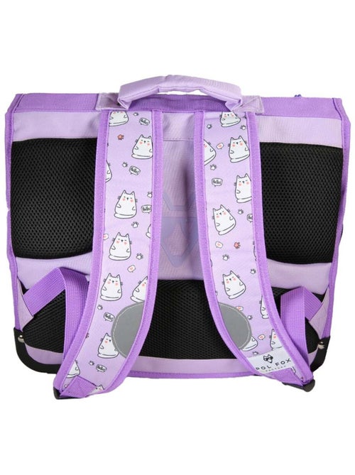 Cartable scolaire fille POL FOX HELLO 38 cm réversible 2 compartiments violet motif chat - Kiabi Cartable scolaire fille POL FOX HELLO 38 cm réversible 2 compartiments violet motif chat - Kiabi