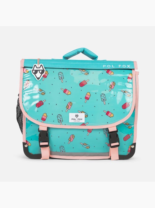 Cartable scolaire fille POL FOX ICE POP 38 cm réversible 2 compartiments rose et bleu motif glace - Kiabi Cartable scolaire fille POL FOX ICE POP 38 cm réversible 2 compartiments rose et bleu motif glace - Kiabi