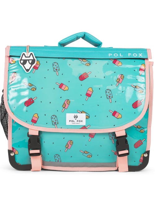 Cartable scolaire fille POL FOX ICE POP 38 cm réversible 2 compartiments rose et bleu motif glace - Kiabi Cartable scolaire fille POL FOX ICE POP 38 cm réversible 2 compartiments rose et bleu motif glace - Kiabi