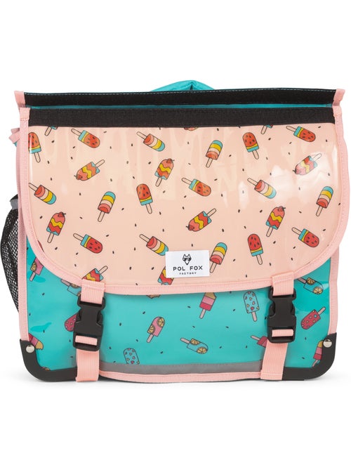 Cartable scolaire fille POL FOX ICE POP 38 cm réversible 2 compartiments rose et bleu motif glace - Kiabi Cartable scolaire fille POL FOX ICE POP 38 cm réversible 2 compartiments rose et bleu motif glace - Kiabi